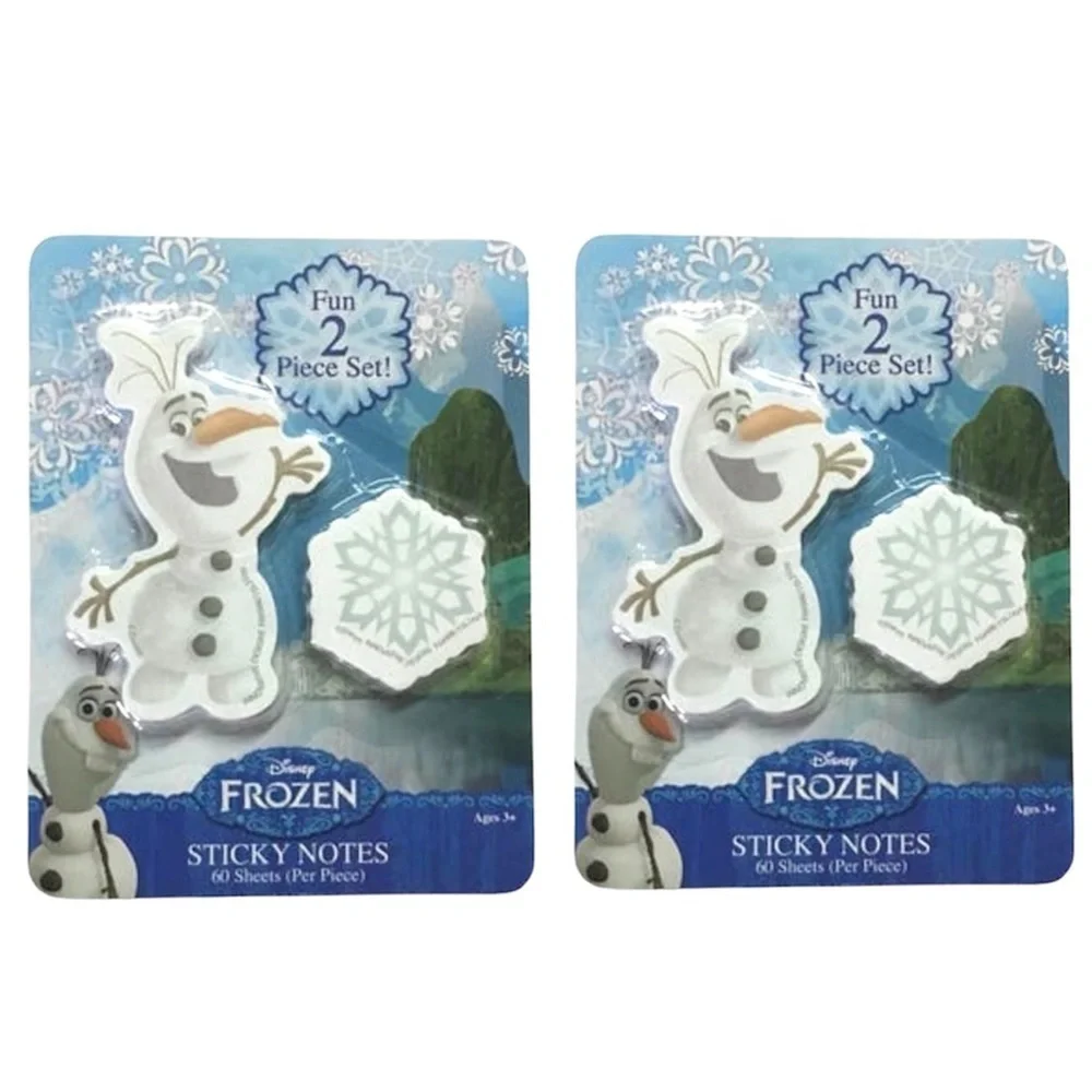 DISNEY Olaf Frozen Movie Sticky Notes Set Snowman Snowflake Planner Accessories